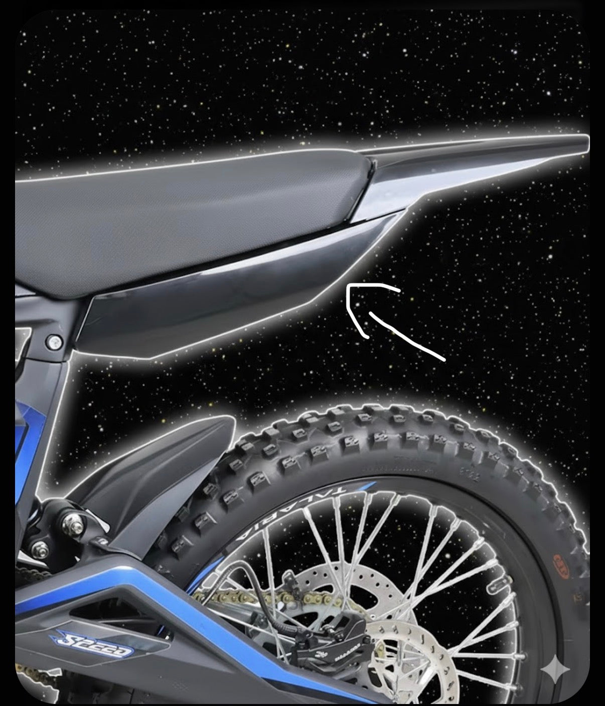 Rear side Panel for Talaria Mx3 Mx4, Mx5